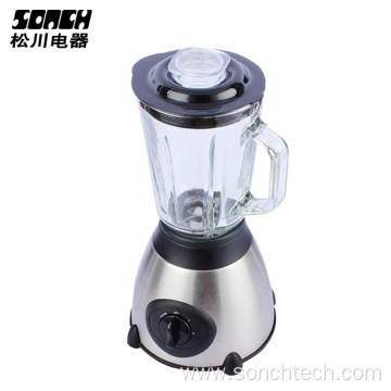 Electric Blender stainless steel housing with glass bottle